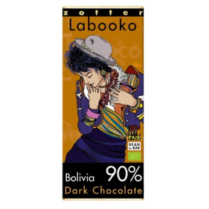 Zotter Labooko Bolivia, Dark Chocolate 90% Zotter Labooko Bolivia, Dark Chocolate 90%